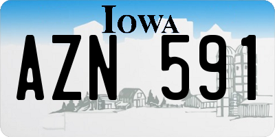 IA license plate AZN591