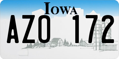 IA license plate AZO172