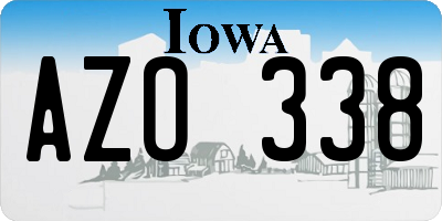 IA license plate AZO338