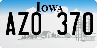IA license plate AZO370