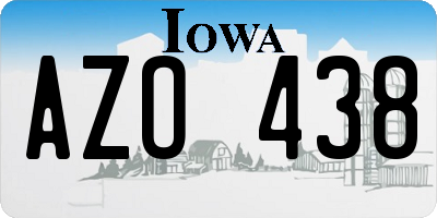 IA license plate AZO438