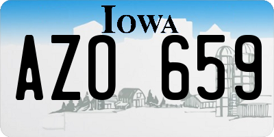 IA license plate AZO659