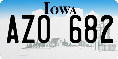 IA license plate AZO682