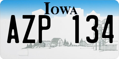 IA license plate AZP134