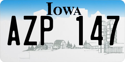 IA license plate AZP147