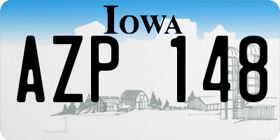 IA license plate AZP148