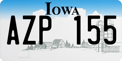 IA license plate AZP155
