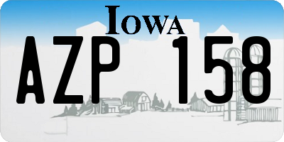 IA license plate AZP158
