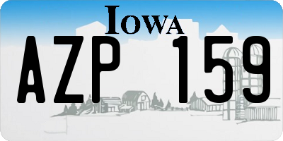 IA license plate AZP159