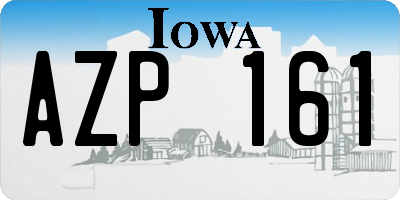 IA license plate AZP161