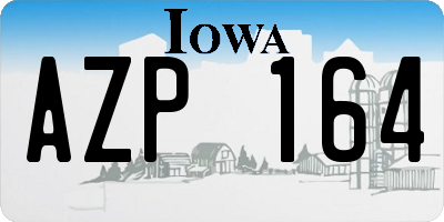 IA license plate AZP164