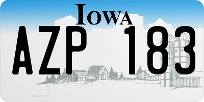 IA license plate AZP183