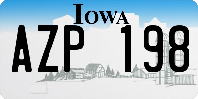 IA license plate AZP198
