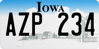 IA license plate AZP234