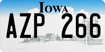 IA license plate AZP266
