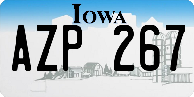 IA license plate AZP267