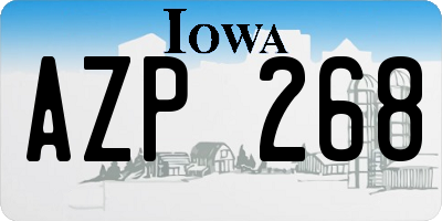 IA license plate AZP268