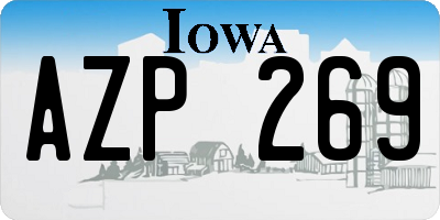 IA license plate AZP269