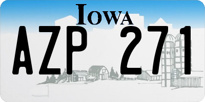 IA license plate AZP271