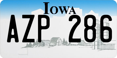 IA license plate AZP286