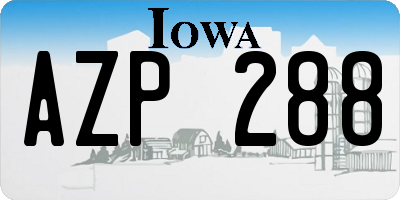 IA license plate AZP288