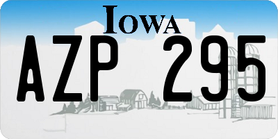 IA license plate AZP295