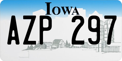 IA license plate AZP297