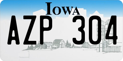 IA license plate AZP304