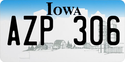 IA license plate AZP306