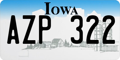 IA license plate AZP322
