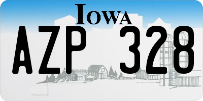IA license plate AZP328