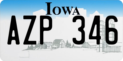 IA license plate AZP346