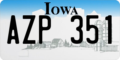IA license plate AZP351