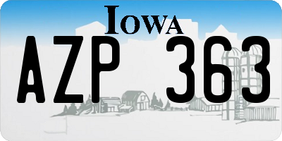IA license plate AZP363