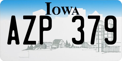 IA license plate AZP379