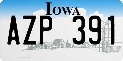 IA license plate AZP391