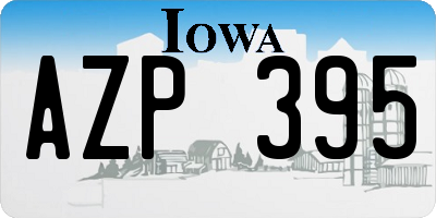 IA license plate AZP395
