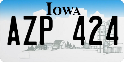 IA license plate AZP424