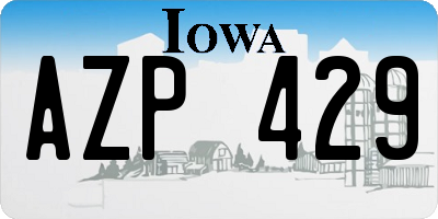 IA license plate AZP429