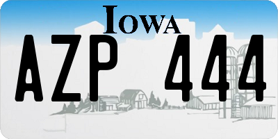 IA license plate AZP444