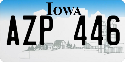 IA license plate AZP446