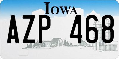 IA license plate AZP468