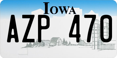 IA license plate AZP470