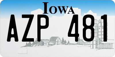 IA license plate AZP481