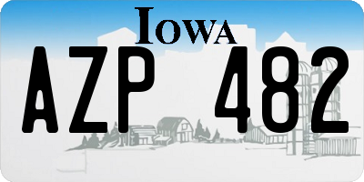 IA license plate AZP482