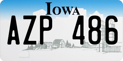 IA license plate AZP486