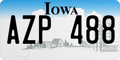 IA license plate AZP488