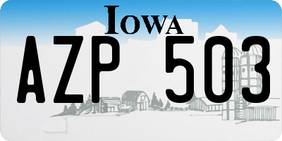 IA license plate AZP503