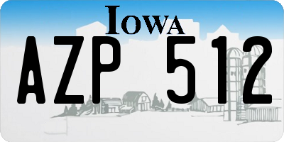 IA license plate AZP512