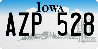 IA license plate AZP528